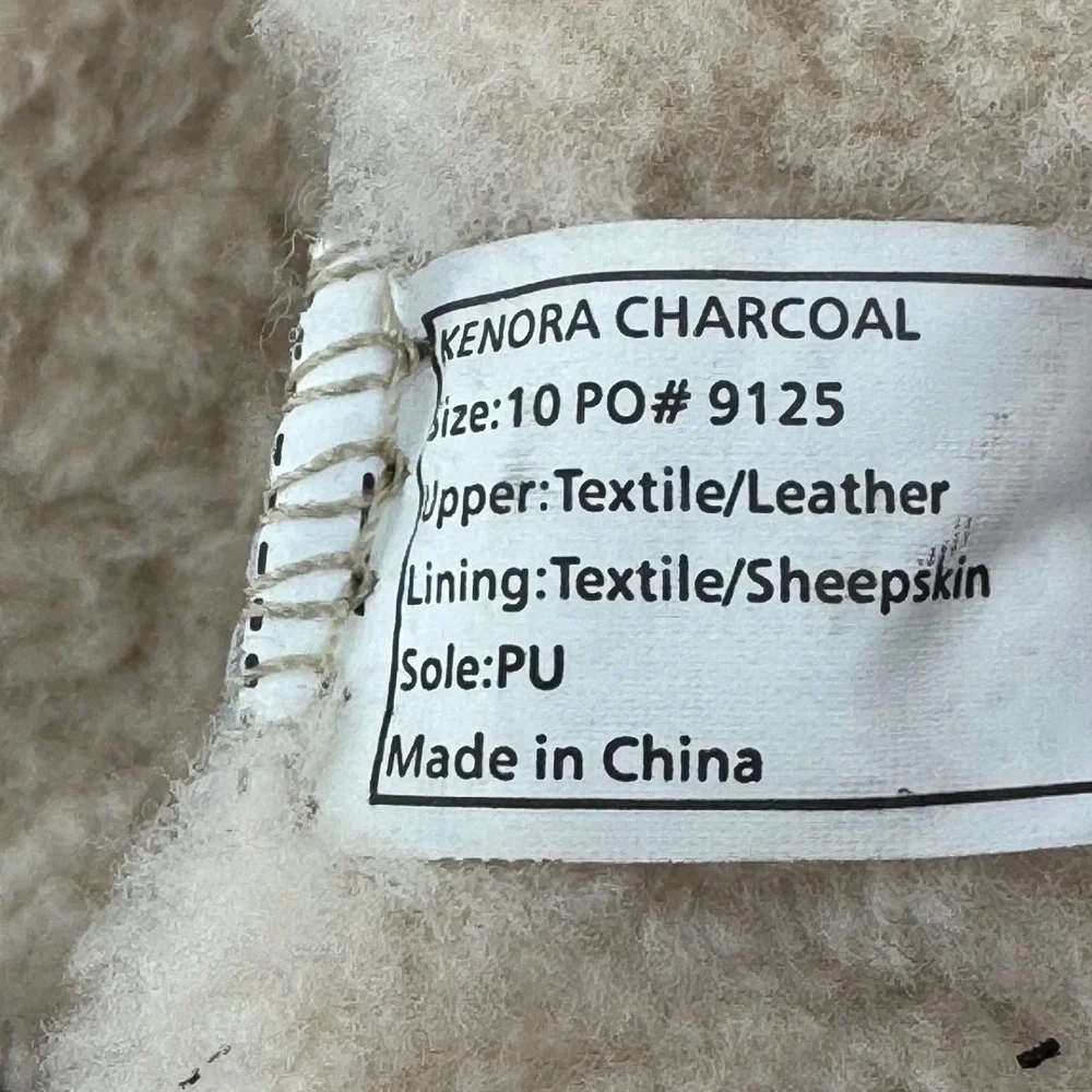 ABEO Kenora Charcoal Cable Knit Suede Winter Boots Gray Black Women's Size 10‎